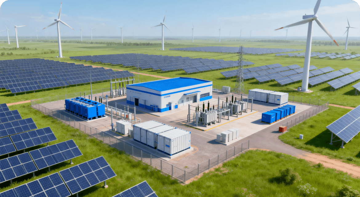 内蒙古新能源综合服务站场景图